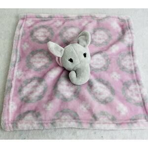 HB Elephant Baby Security Blanket Plush Velour Baby Lovey Toy Stuffed Animal